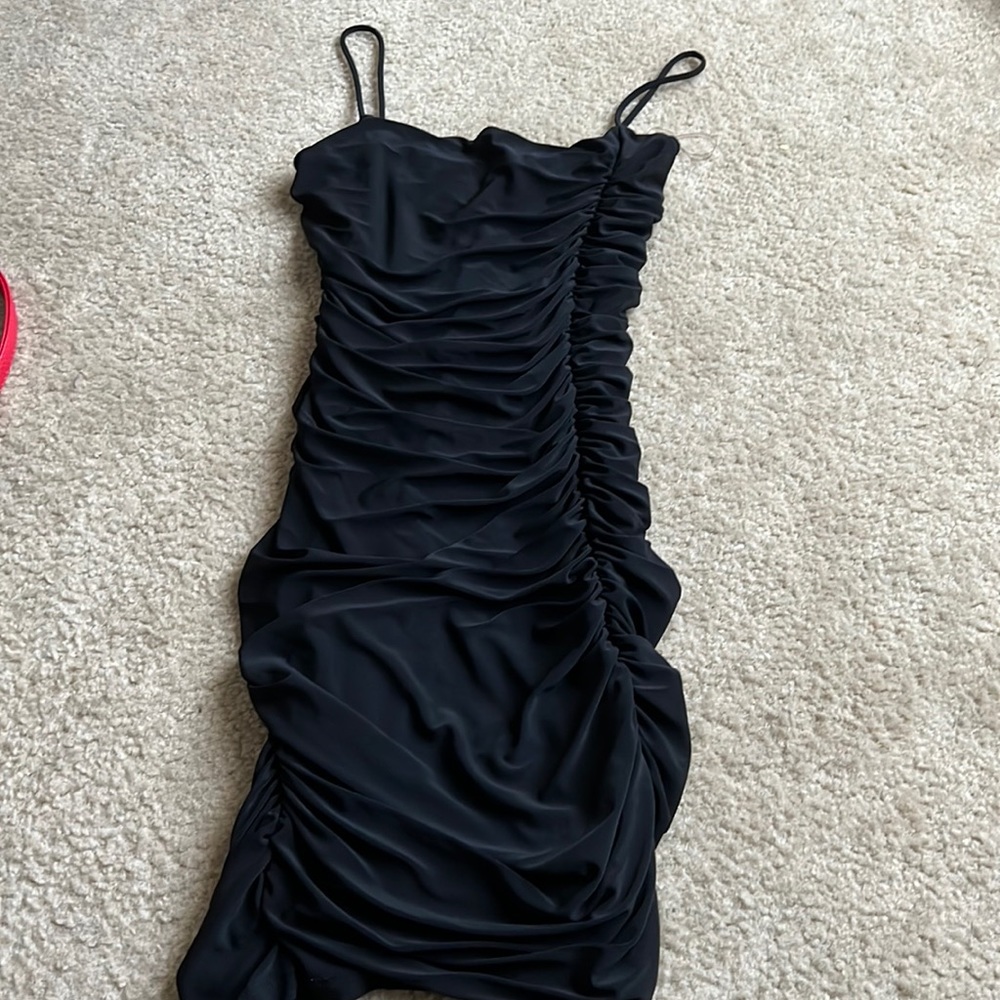 Cute black mini dress from fashion nova